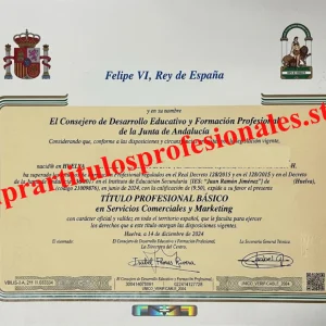 comprar título de grado superior