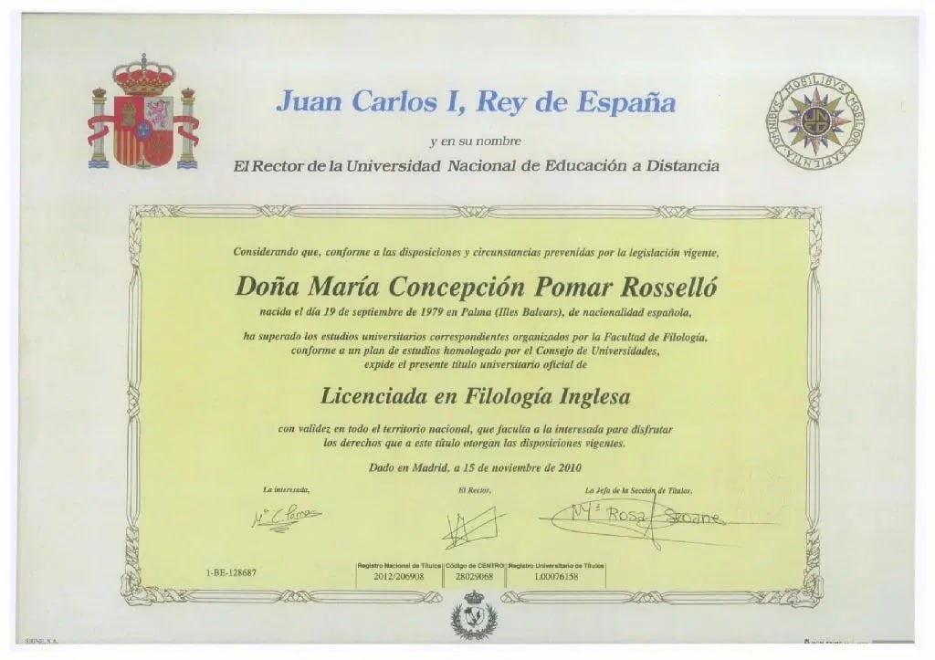 Comprar título uned Comprar título falso uned