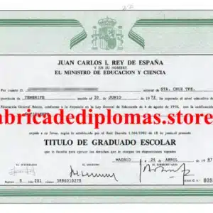 Comprar título EGB, Título de Graduado Escolar